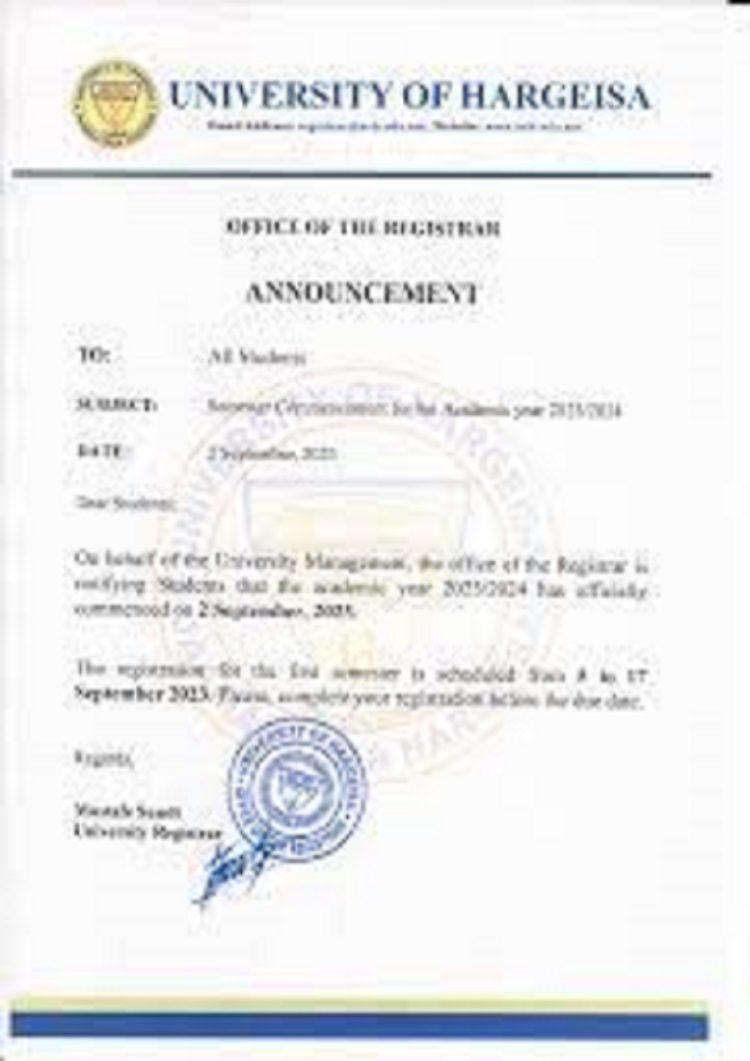 buy Transcript Certificate from the Jaamacada Hargeysa