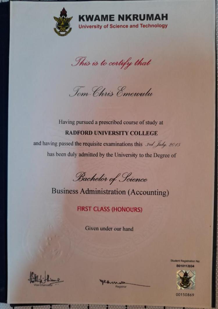 Buy Transcript Certificate From the Kwame Nkrumah University of Science and Technology