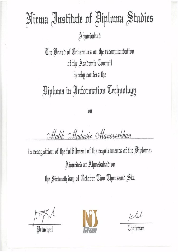 Buy Diplom degree from The Nirma University