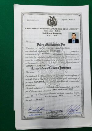 Buy Transcript Certificate From the Universidad Autónoma Gabriel René Moreno