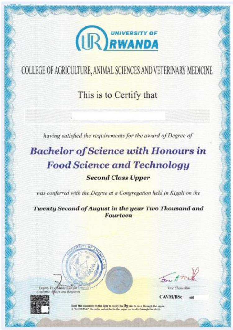 buy Transcript Certificate from the Université Libre de Kigali