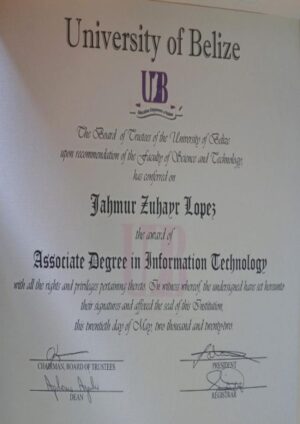 Buy Transcript Certificate From the University of Belize