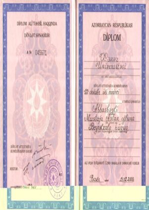 Buy Transcript Certificate from the Baki Dövlet Universiteti
