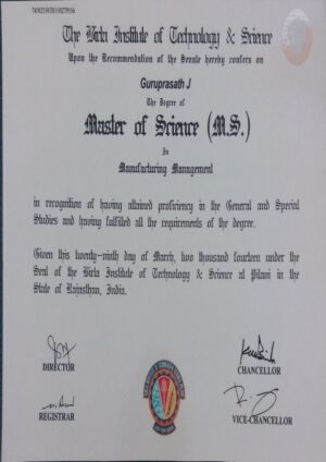Diplom Birla Institute of Technology and Science