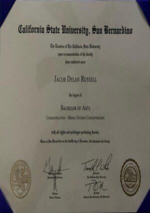 Buy Transcript Certificate from The California State University, San Bernardino