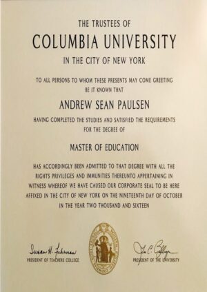 Buy Transcript Certificate from The Columbia University in the City of New York