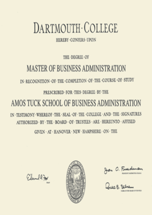 Buy Transcript Certificate from The Dartmouth College