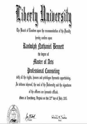 Buy Transcript Certificate from The Liberty University