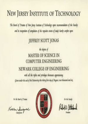 Buy Transcript Certificate from The New Jersey Institute of Technology