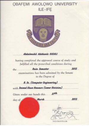 Buy Transcript Certificate from The Obafemi Awolowo University
