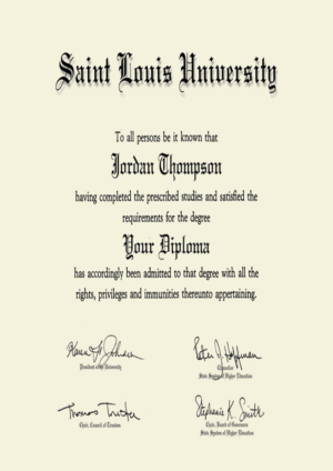 Buy Transcript Certificate from The Saint Louis University