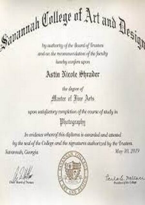 Buy Transcript Certificate from The Savannah College of Art and Design