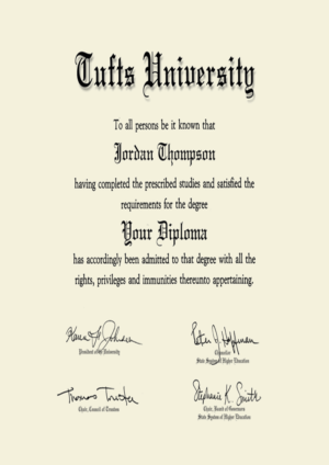 Buy Transcript Certificate from The Tufts University