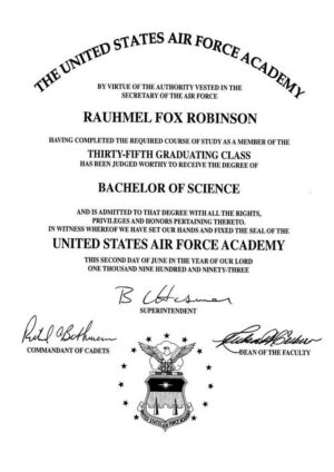 Buy Transcript Certificate from The United States Air Force Academy