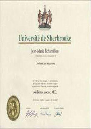 Buy Transcript Certificate from The Université de Sherbrooke