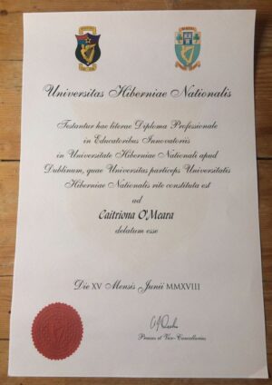 Buy  Transcript Certificate degree from the University College Dublin