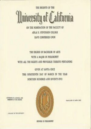Buy Transcript Certificate from The University of California, Santa Cruz