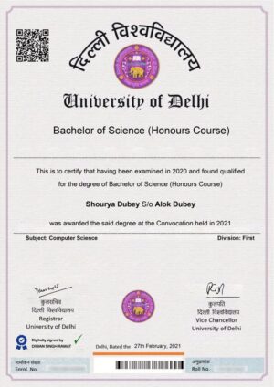 Buy Diplom degree from the University of Delhi