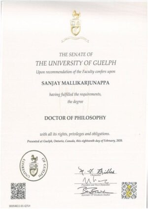 Buy Transcript Certificate from The University of Guelph