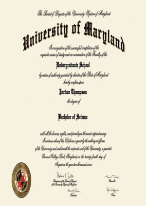 Buy Transcript Certificate from The University of Maryland