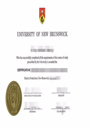 Buy Transcript Certificate from The University of New Brunswick