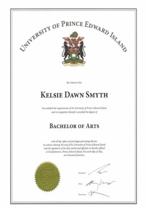 Buy Transcript Certificate from The University of Prince Edward Island