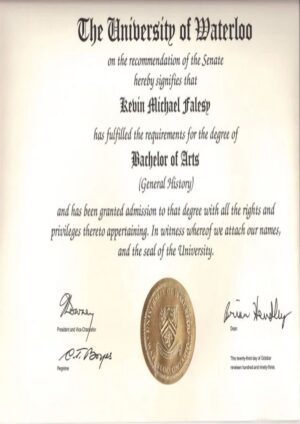 Buy Transcript Certificate from The University of Waterloo
