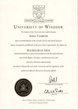 Buy Transcript Certificate from The University of Windsor