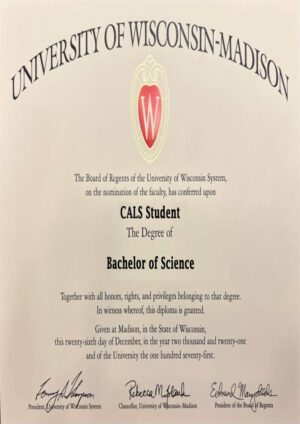 Buy Transcript Certificate from The University of Wisconsin-Madison
