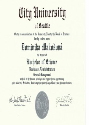 Buy Transcript Certificate from the City University of Seattle