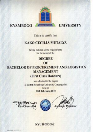 Buy Transcript Certificate from TheKyambogo University