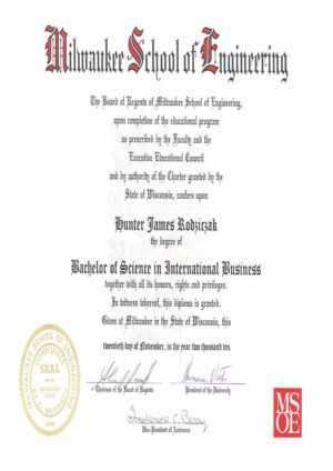 Buy Transcript Certificate from the Milwaukee School of Engineering